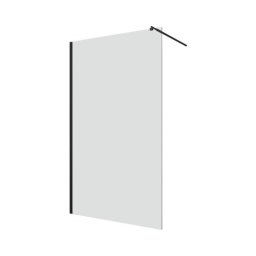 Paravan de dus finisaj negru tip Walk-in Sanotechnik Freedom II Black - sticla 8mm