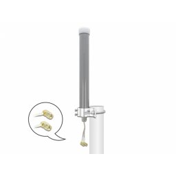 Antena exterior Multiband LTE WLAN 2.4 GHz 1 x SMA plug 1 x RP-SMA plug 2 - 3 dBi 2 x 20cm omnidirectional, Delock 12694