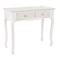 Consola lemn alb cu 2 sertare Clorine 90 cm x 40 cm x 78 h