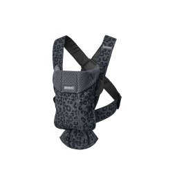 Marsupiu anatomic cu multiple pozitii de purtare Mini Anthracite/Leopard 3D Mesh - Editie Limitata
