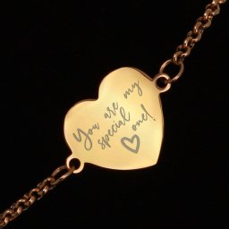 Bratara Gravata Aurie din Inox Inima My Special