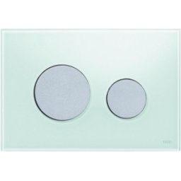 Clapeta actionare TECE Loop Verde menta, butoane cromate mat