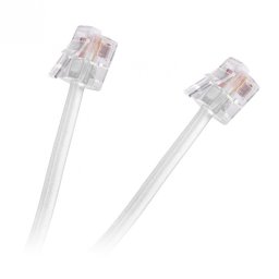 Cablu telefon RJ11 2m Alb, TEL0033F-2