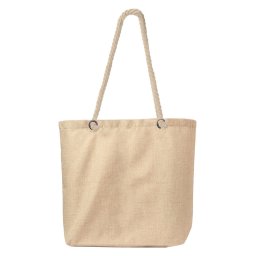Sacosa de cumparaturi, 380x470x100 mm, Everestus, 20IUN1314, Bej, Natur, Poliester, Bumbac