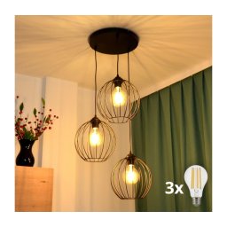 Lustră LED pe cablu MERCURE 3xE27/15W/230V