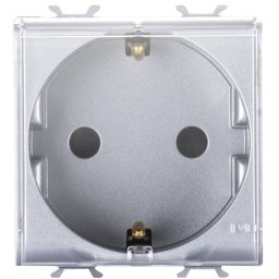 Priza 2 module cu capac transparent 16A Gewiss Chorus GW14242