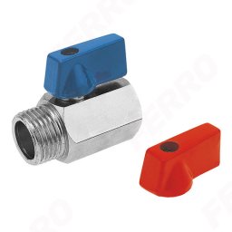 Robinet trecere Mini din alama PN10, 3/8" FI-FI cu sfera si fluture
