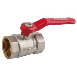 Robinet trecere din alama pt. apa PN16, 3/4" FI-FI cu sfera si maneta