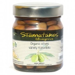 Masline verzi anthinolia cu cimbru si lamaie bio 290g Stamatakos Olivegrove