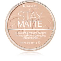 Pudra compacta Rimmel London Stay Matte 03 Peach Glow, 14 g
