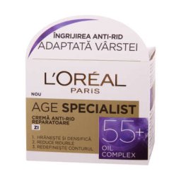 Crema antirid pentru fata L Oreal Paris Age Specialist 55+ de zi, 50 ml