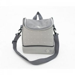 Geanta carucior termoizolanta pentru alimente Grey Stars