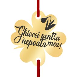 Martisor Bratara Inox Trifoi Auriu Ghiocei Nepoata