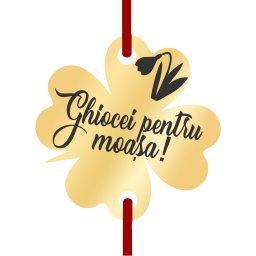 Martisor Bratara Inox Trifoi Auriu Ghiocei Moasa