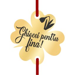 Martisor Bratara Inox Trifoi Auriu Ghiocei Fina