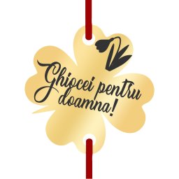 Martisor Bratara Inox Trifoi Auriu Ghiocei Doamna