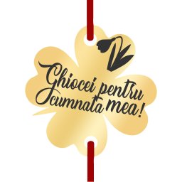 Martisor Bratara Inox Trifoi Auriu Ghiocei Cumnata