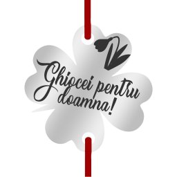 Martisor Bratara Inox Trifoi Argintiu Ghiocei Doamna