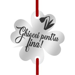 Martisor Bratara Inox Trifoi Argintiu Ghiocei Fina