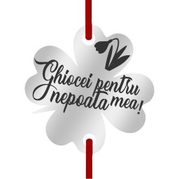 Martisor Bratara Inox Trifoi Argintiu Ghiocei Nepoata