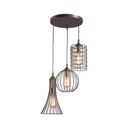 LUXERA 46073 - Lustra pe cablu TRION 3xE27/60W/230V