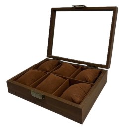 Cutie de Lemn Premium pentru Depozitarea Ceasurilor – 8 Compartimente (Model WZ728)
