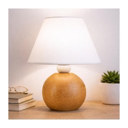 Lampă de masă JUTA 1xE27/60W/230V stejar/alb