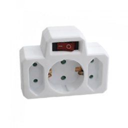 ADAPTOR 3 PRIZE CU INTRERUPATOR 2X2.5A SI 1X16A MAX 3680W