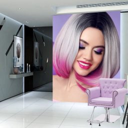 Fototapet Coafura Lejera cu Par Vopsit BGM4