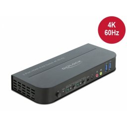 Switch KVM HDMI 4K60Hz cu USB 3.0 si Audio, Delock 11481