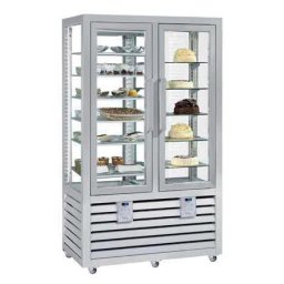 Vitrina frigorifica verticala combinata de prezentare patiserie - gelaterie cu 2 usi, 1082 L