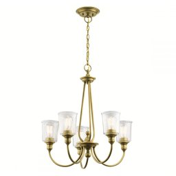Lustra Kichler Waverly, D:66 cm, 5x60W E27, finisaj alama, KL-WAVERLY5-NBR