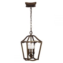Lustra Feiss Yarmouth, L:21,9 cm, 3x60W E14, finisaj alama antica, FE-YARMOUTH-3P