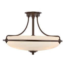 Plafonieră GRIFFIN, bronz, H:35.6cm, 4 becuri, QZ-GRIFFIN-SFM-PN