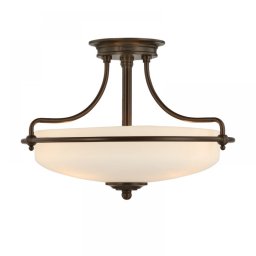 Plafonieră GRIFFIN, bronz, H:30.5cm, 3 becuri, QZ-GRIFFIN-SFS-PN