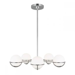 Lustră Apollo by Ellen DeGeneres, nichel, 5xG9-LED, D:81,3 cm, FE-APOLLO5-PN