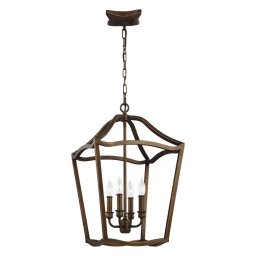Lustra Feiss Yarmouth, L:37,5 cm, 4x60W E27, finisaj alama antica, FE-YARMOUTH-4P