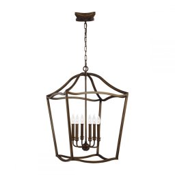 Candelabru Feiss Yarmouth, L:51,4 cm, 6x60W E27, finisaj alama antica, FE-YARMOUTH-6P