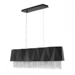 Candelabru design Zuma, L:110 cm, 6xE27, finisaj negru, argintiu, HK-ZUMA-ISLE-SBS