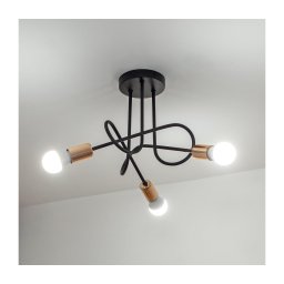 Lustră aplicată LED OXFORD 3x E27/15W/230V neagră