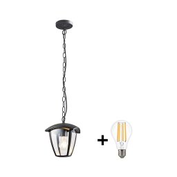 Pendul LED de exterior LUNA 1xE27/60W/230V IP44 Brilagi