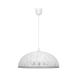 Lustră pe lanț CIRCLE 1xE27/15W/230V albă