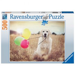 Puzzle Catel Cu Baloane, 500 Piese