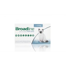 Broadline Cat S, 2.5 kg, 3 pipete