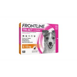 Frontline Tri-act S spot on pentru caini 5-10 kg - 3 pipete antiparazitare