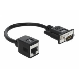 Adaptor Serial RS-232/422/485 DB9 la RJ45 T-M, Delock 63999