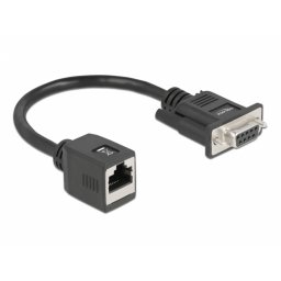 Adaptor Serial RS-232/422/485 DB9 la RJ45 M-M, Delock 64122