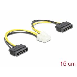 Cablu de alimentare 8 pini EPS la 2 x SATA 15cm, Delock 83020