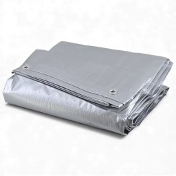 Prelata Impermeabila PE 6x8 m, EvoTools, Argintiu, 150 g/mp,