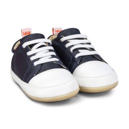 Pantofi Baietei Bibi Afeto Joy Naval/Alb cu Siret Elastic
